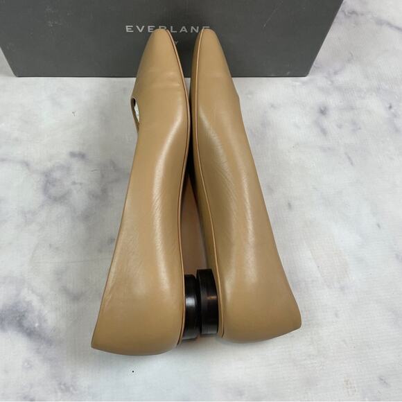 Everlane 90’s Square Toe Tan Leather Flats - Picture 7 of 11